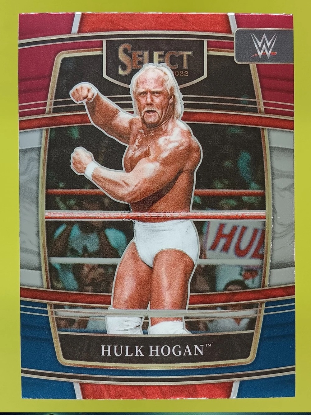 Hulk Hogan 2022 Panini Select Red And Blue WWE Wrestling Card